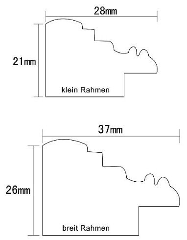 Bilderrahmen Foto Galerie Bild Rahmen Bilder Collage Barock 6 Farben in 5 Größen (Weiß, 10X15)2