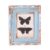 Fotorahmen mit Schmetterlingen, Shabby Chic, 13 x 11 cm, Blau