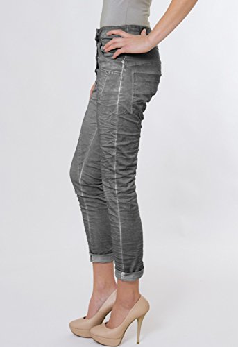 CASPAR KHS014 Damen Vintage Boyfriend Hose , Farbe:grau (vintage);Größe:36 S UK8 US62