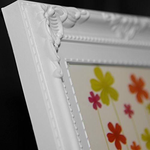 Bilderrahmen Foto Galerie Bild Rahmen Bilder Collage Barock 6 Farben in 5 Größen (Weiß, 10X15)3