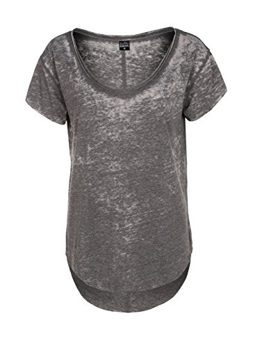 Sublevel Vintage Damen T-Shirt | Elegantes Shirt mit Used Washed Effekt dunkel grau S