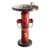 Beistelltisch Fireplug Hydrant Industrial-Style Shabby Chic Metall/Holz rot ca. 79 cm hoch 50 cm Ø