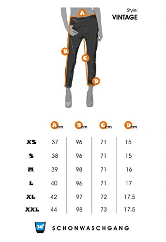 CASPAR KHS014 Damen Vintage Boyfriend Hose , Farbe:grau (vintage);Größe:36 S UK8 US65