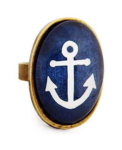 Miss Lovie Damen Vintage Anker Nautisch Ring